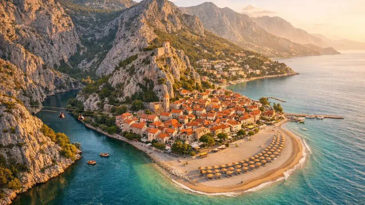 Omiš atrakcje: zamek, plaża i zjazd na linie nad rzeką. Malownicze widoki i przygoda czekają!