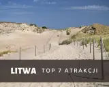 Piaskowe wydmy na Litwie, ścieżka z linami prowadząca na szczyt. Odkryj litwa atrakcje, w tym ten niezwykły krajobraz.